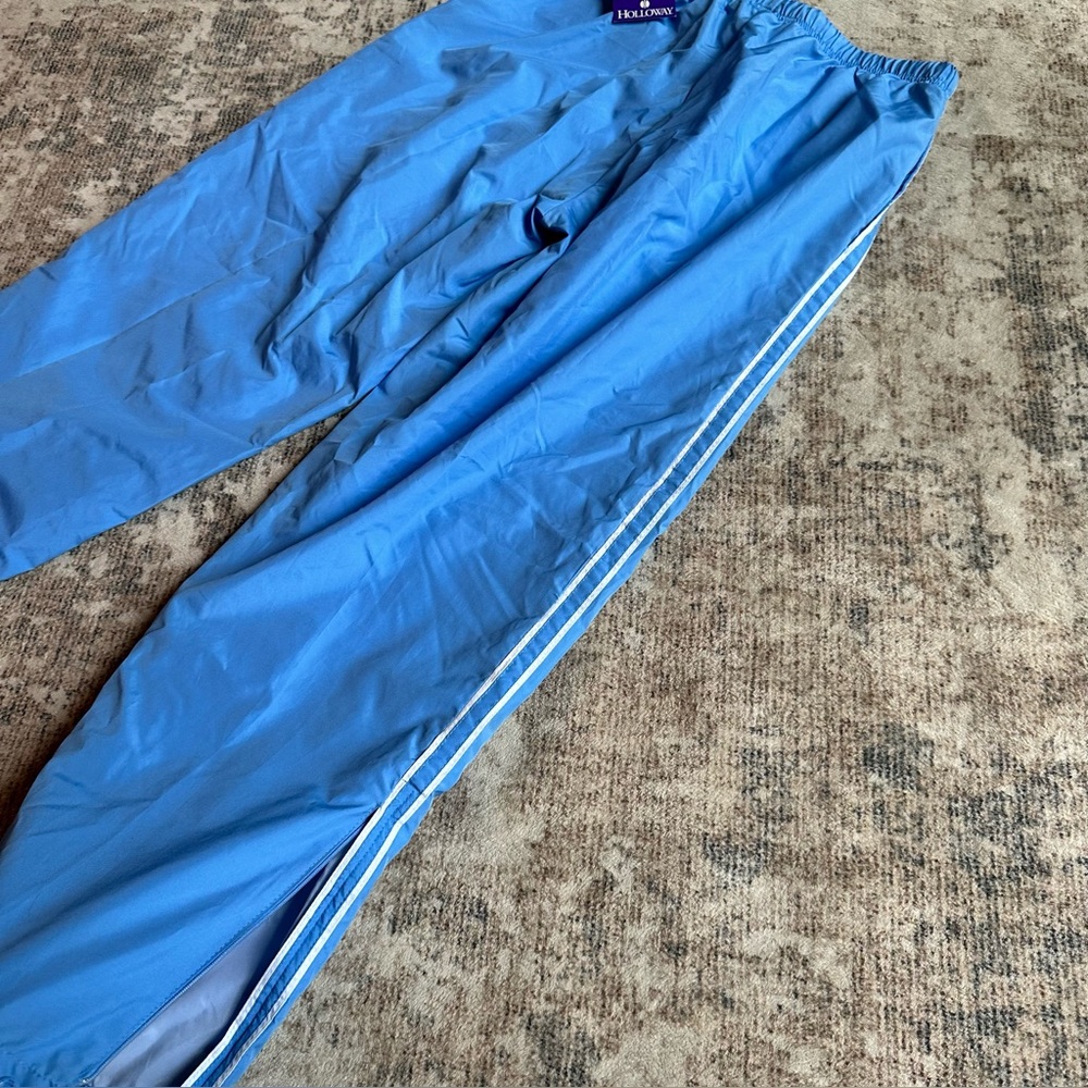 Holloway Athletic Track Pant Size Medium Light Blue White Stripe Y2K Windbreaker - Picture 6 of 7